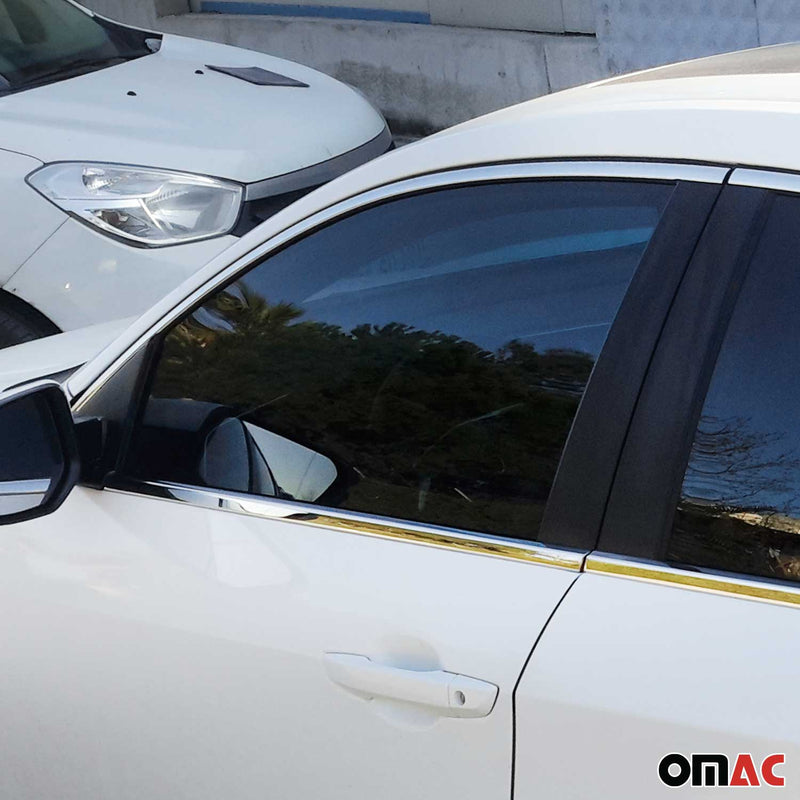 Fensterleisten Zierleisten für Honda Civic X 2016-2021 Stufenheck Edelstahl 8tlg