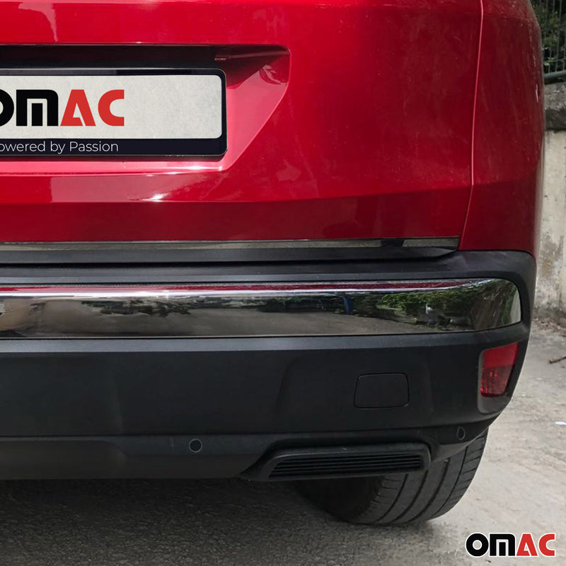 Kofferraumleiste Heckleiste für Peugeot 3008 2016-2023 Untere Edelstahl Dunkel