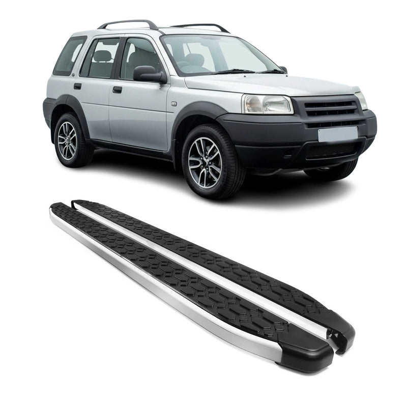 Alu Trittbretter Seitenschweller für Land Rover Freelander LN 1997-2006 Schwarz