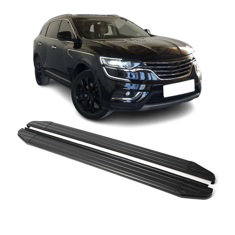 Trittbretter Seitenschweller für Renault Koleos 2017-2025 ABE Schwarz Alu