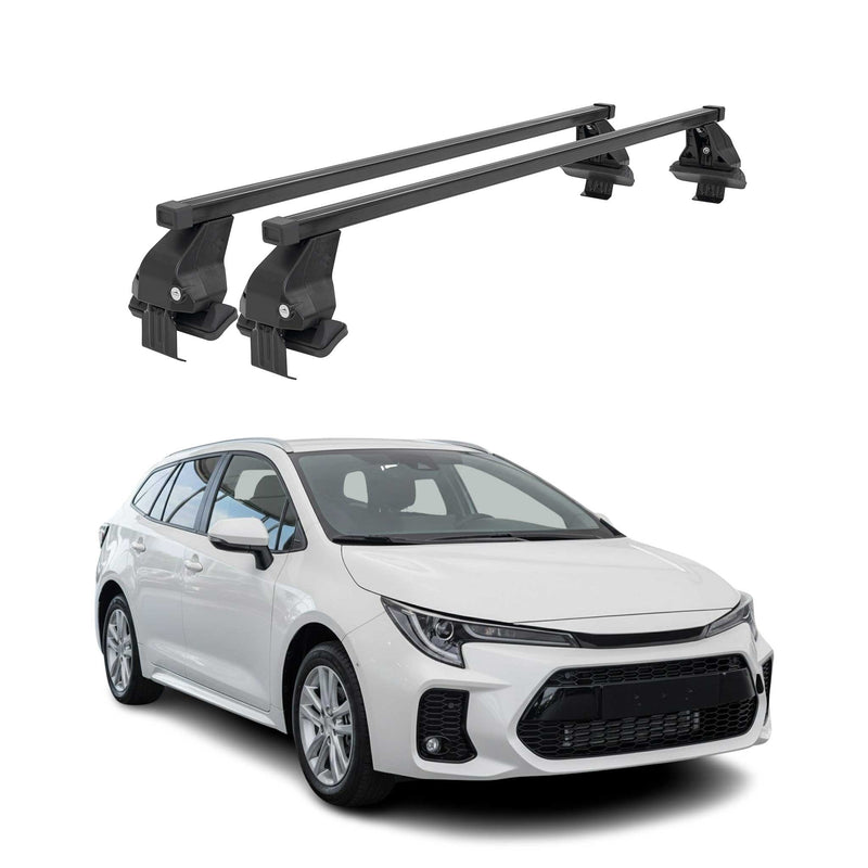 Menabo Dachträger Grundtäger für Suzuki Swace 2020-2025 50kg Stahl Schwarz 2 tlg