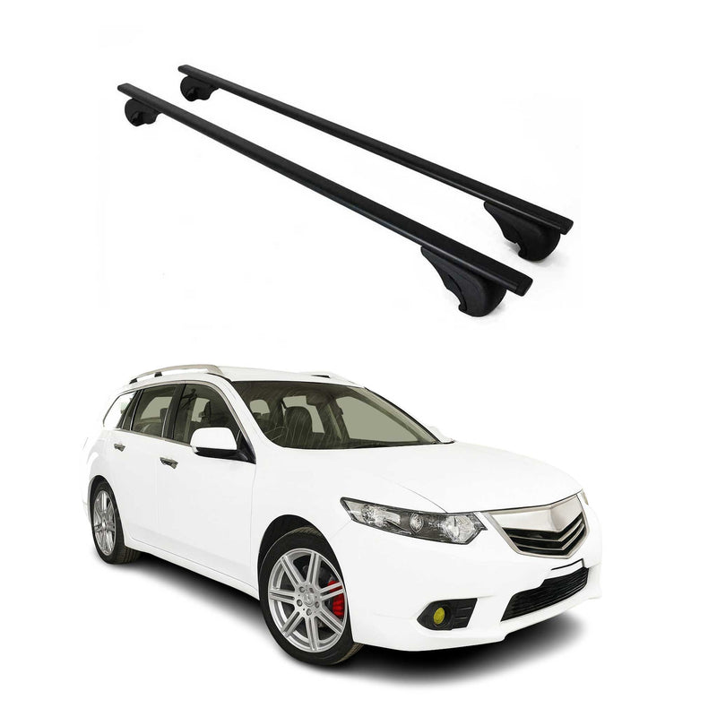 Dachträger Grundtäger für Acura TSX Sportwagon 2010-2014 75kg Metall Schwarz 2x