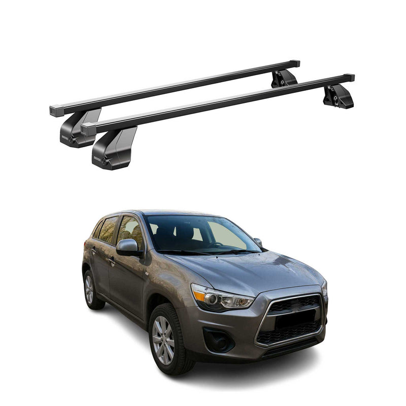 Menabo Dachträger für Mitsubishi Outlander Sport 2010-2015 75kg Stahl Schwarz 2x
