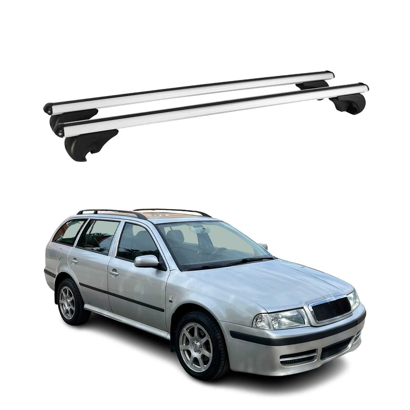 Dachträger Grundtäger für Skoda Octavia mk1 Kombi 1998-2004 75kg Alu Silber 2x
