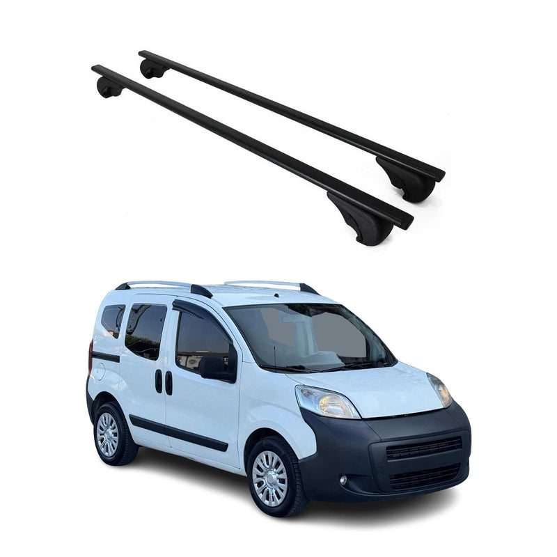 Dachträger Grundtäger für Peugeot Bipper 2007-2017 75kg Metall Schwarz 2 tlg