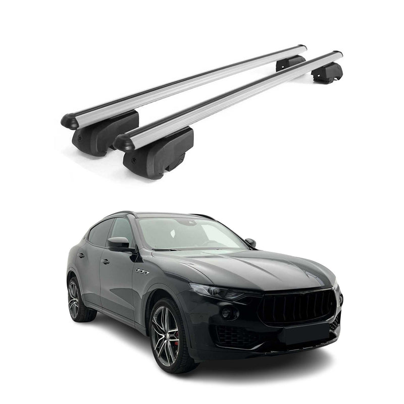 Dachträger Gepäckträger für Maserati Levante 2017-2025 ABE Aluminium Grau 2x