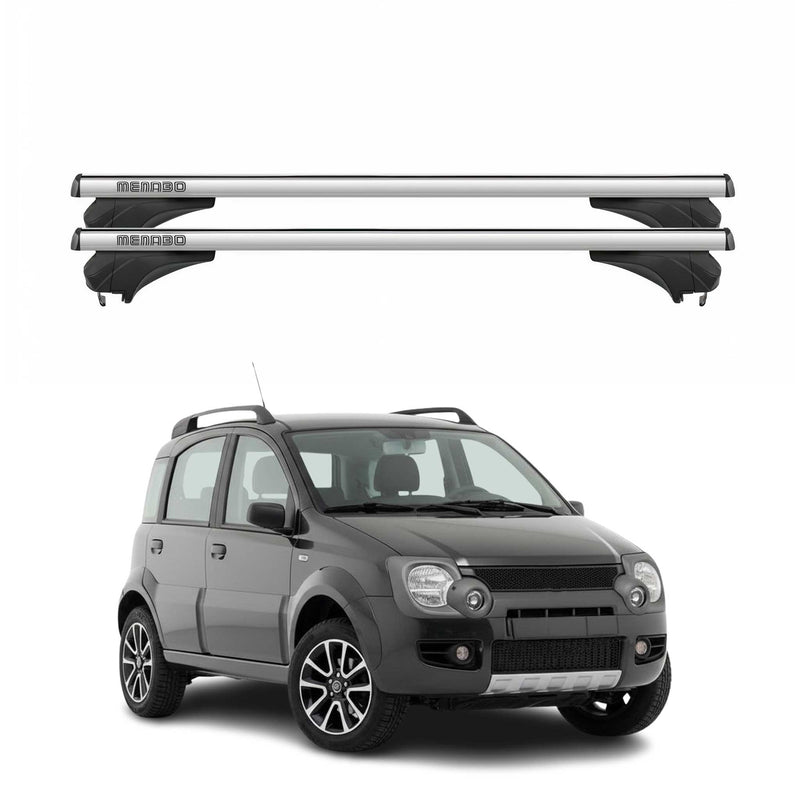 Menabo Dachträger für Fiat Panda II 169 Cross 2004-2014 Aluminium Silber 2 tlg