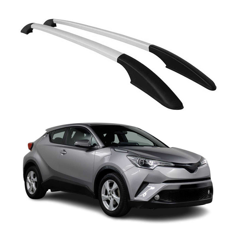 Aluminium Dachreling Relingträger für Toyota C-HR 2016-2025 Silber 2x