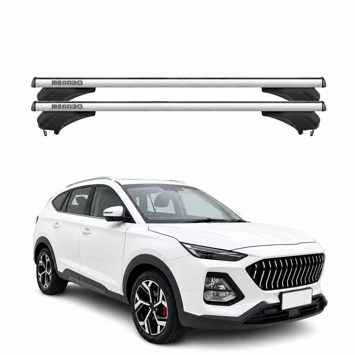 Menabo Dachträger für EVO 7 Kairos 2025-2026 Aluminium Silber 2 Stück