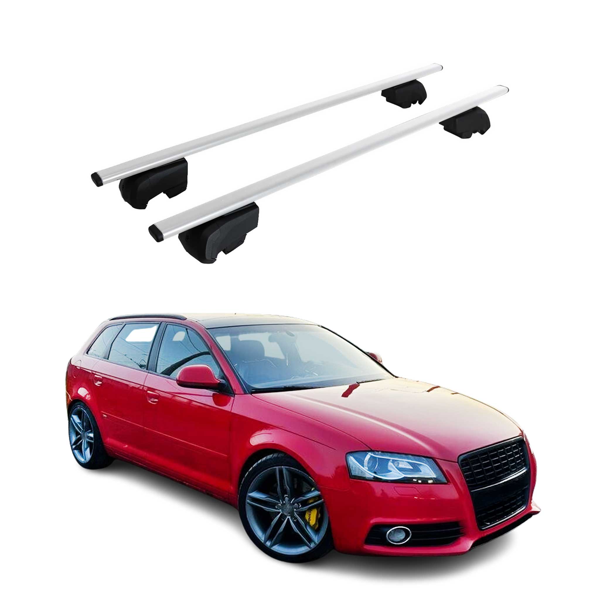 Dachträger Grundtäger für Audi A3 8PA Sportback 2005-2013 75kg Metall Silber 2x