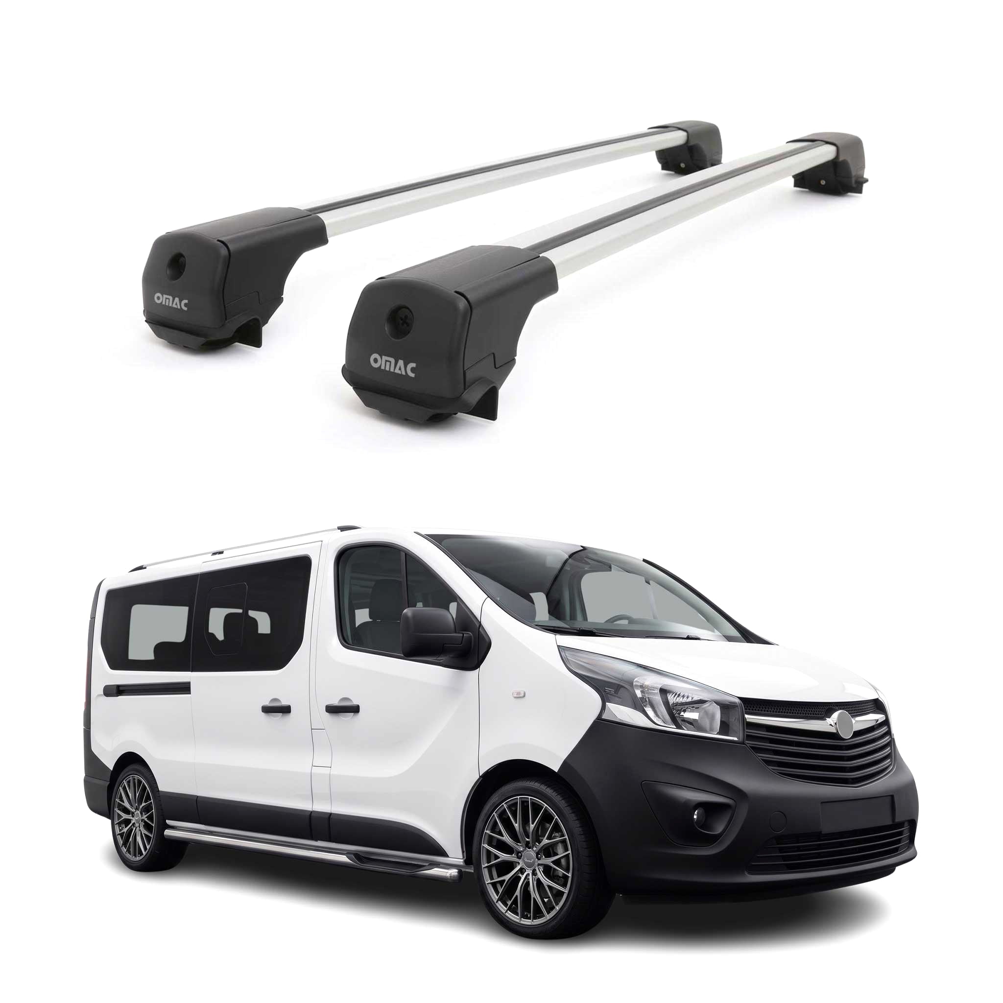 Dachträger Grundträger für Fiat Talento 2016-2020 Aluminium 75kg Grau 2tlg