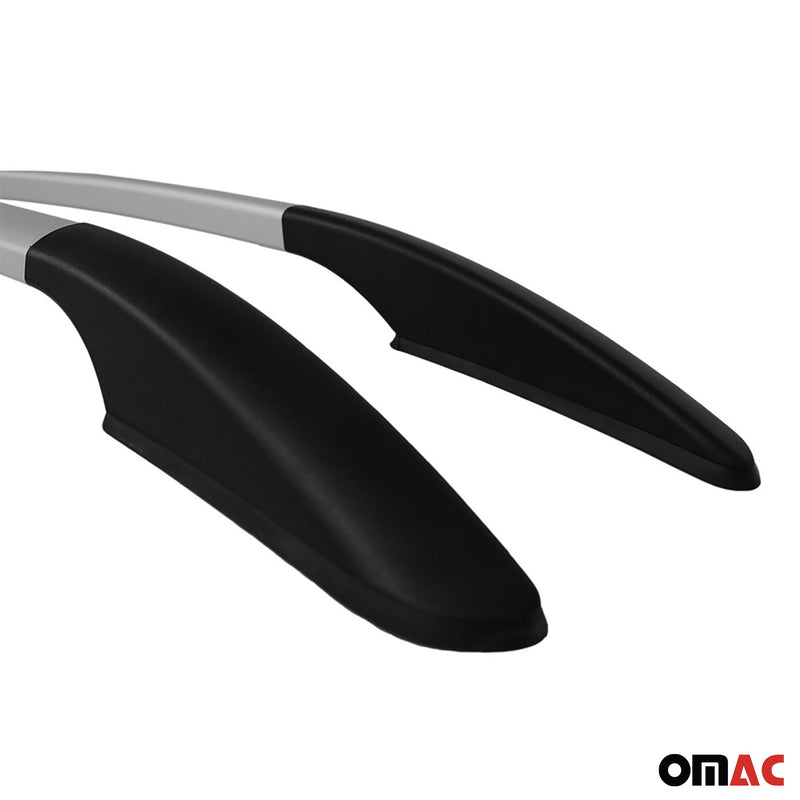 Aluminium Dachreling Relingträger für Renault Kadjar 2015-2021 Silber 2x