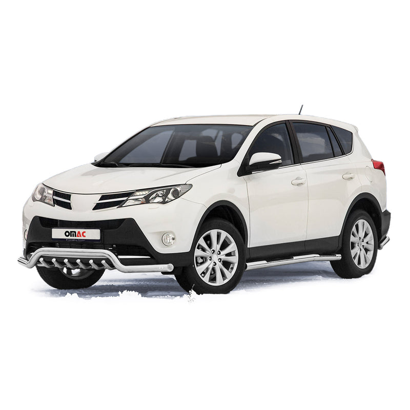 Frontschutzbügel Frontbügel für Toyota RAV4 2013-2015 mit ABE Stahl Silber