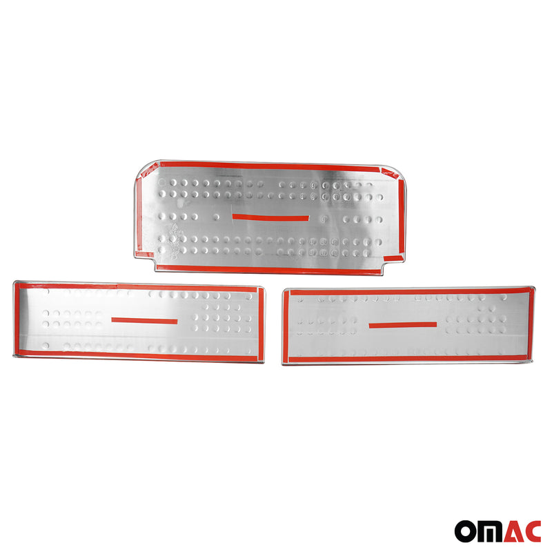 Door sill trims for Renault Trafic 2014-2024 stainless steel silver 3 pieces
