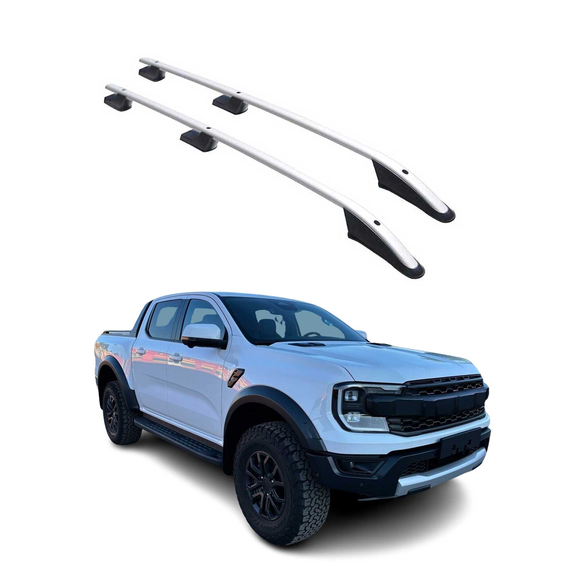 Dachreling Relingträger Aluminium für Ford Ranger PK 2022-2026 Alu Silber