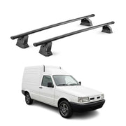 Stahl Dachträger für Fiat Fiorino 1988-2000 TÜV Abschließbar 75 kg 2tlg Schwarz
