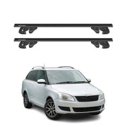 Dachträger Grundtäger für Skoda Fabia II Kombi 2007-2014 Alu 90kg TÜV Schwarz 2x
