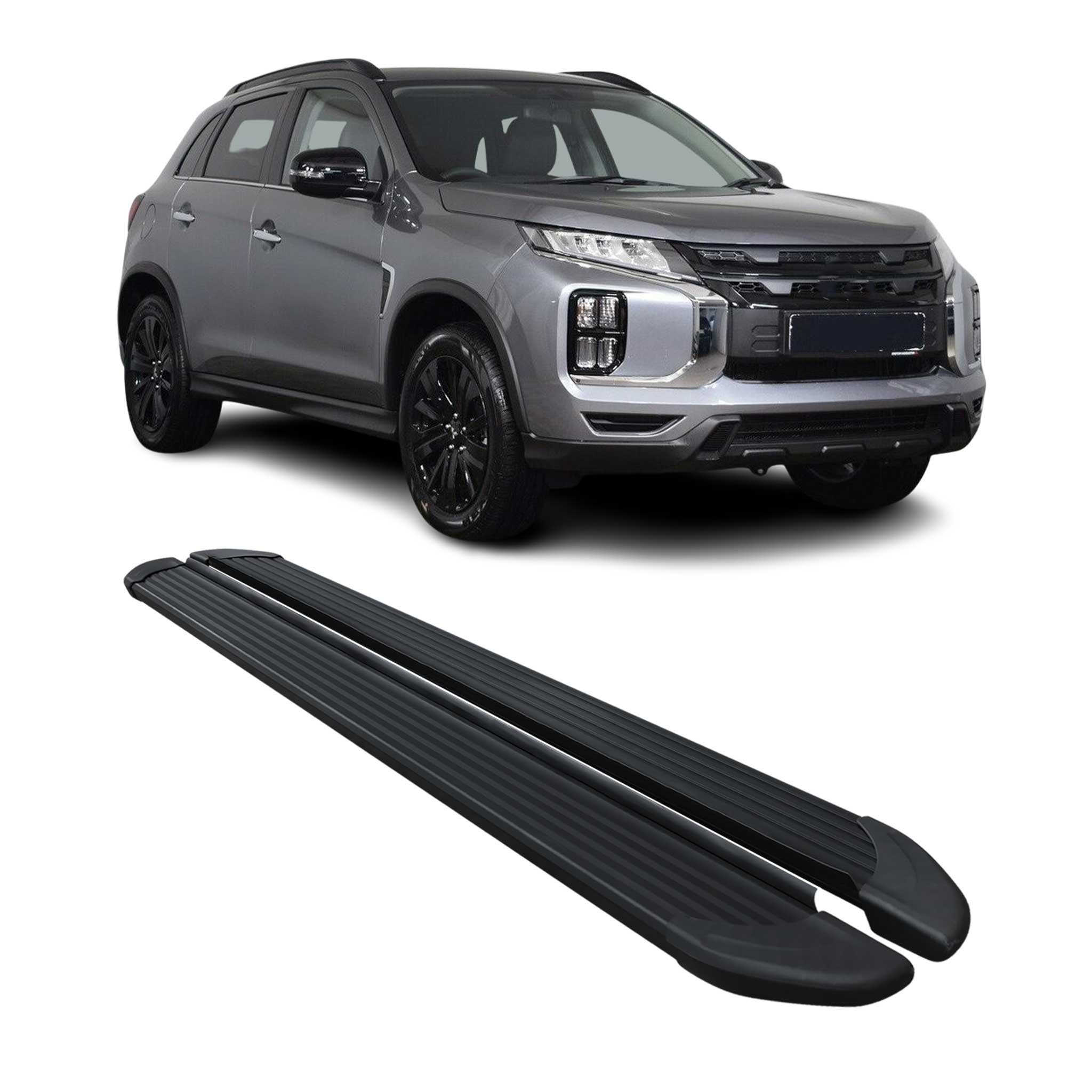 Trittbretter Seitenschweller für Mitsubishi ASX 2023-2026 Aluminium Schwarz 2x