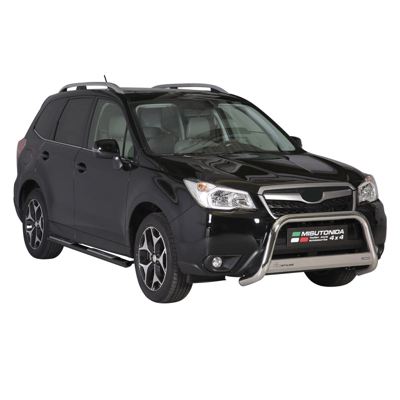 Edelstahl Seitenschweller Schwellerrohre für Subaru Forester 2013-2015 Schwarz