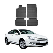 OMAC Gummi Fußmatten für Citroën C5 I Limo Kombi 2000-2008 Automatten Schwarz 4x