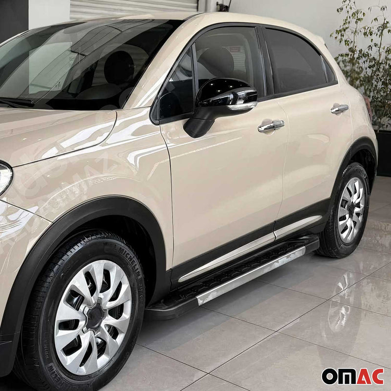 Side door strip door strips door protection strips for Fiat 500X 2015-2025 stainless steel 4x