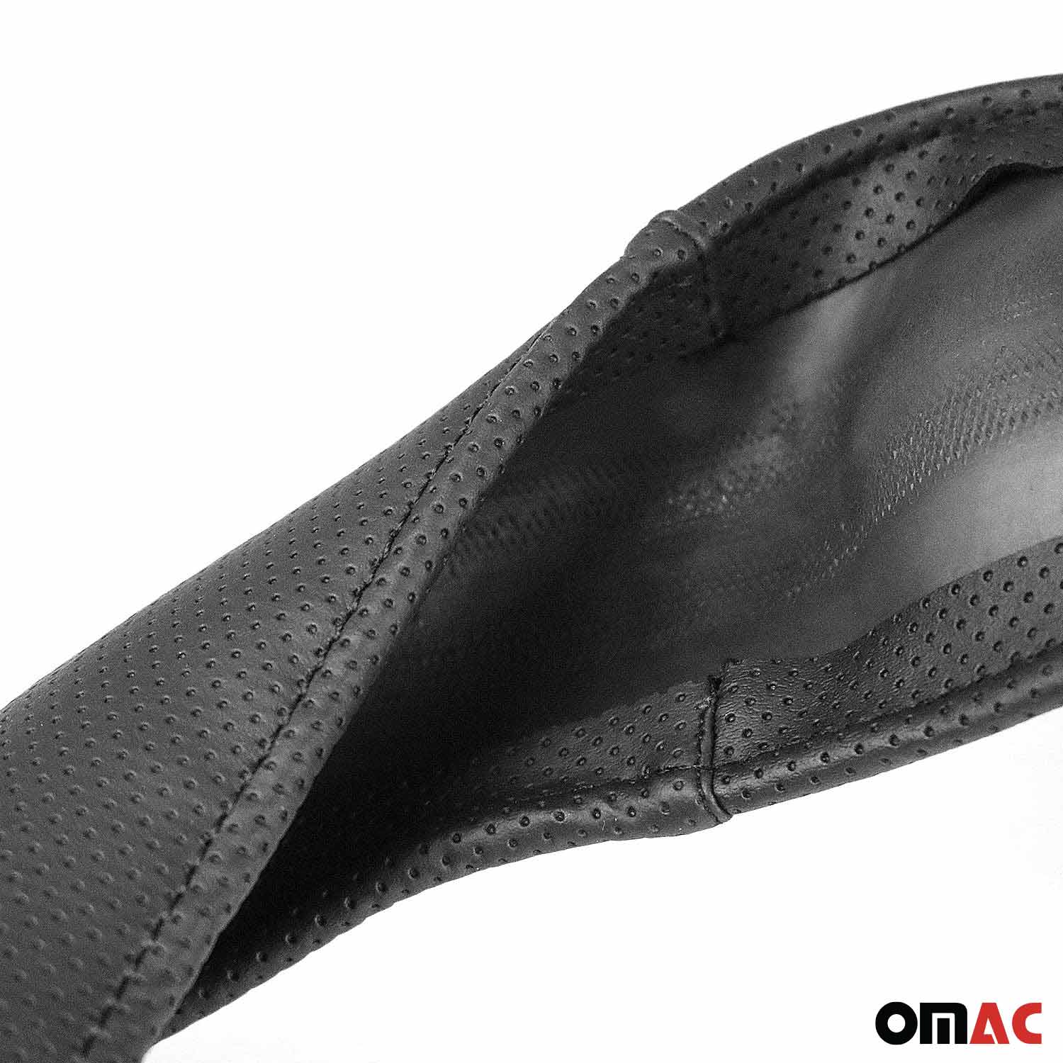 Lenkradbezug Lenkradschoner Lenkrad Abdeckung Schwarz Rot Stiche Ø 38-40 cm