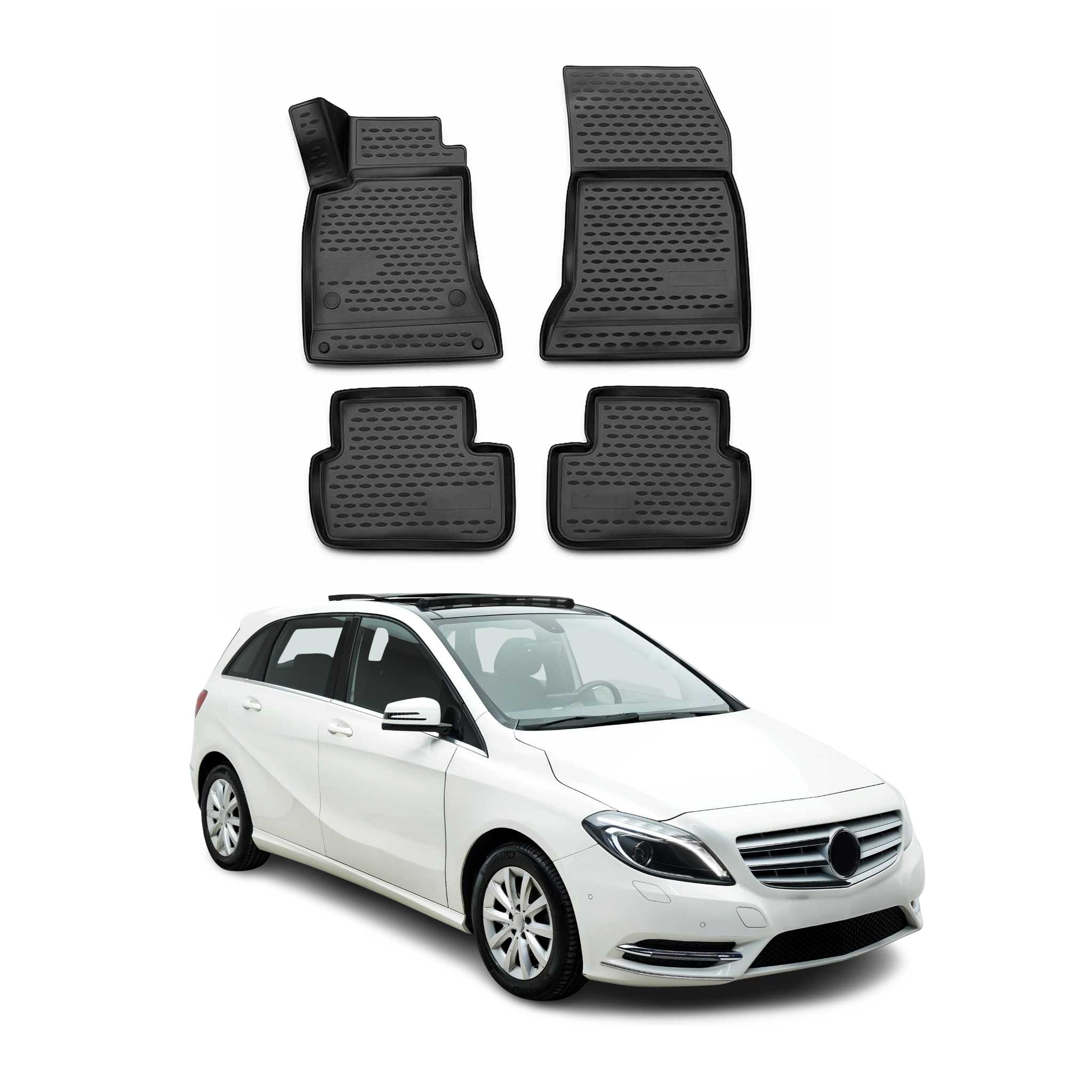 OMAC Gummimatten Fußmatten für Mercedes B Klasse W242 W246 2011-2018 TPE 4x