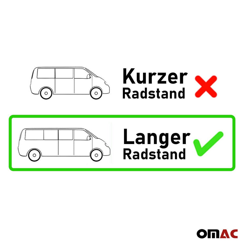 Radlaufschutz Kotflügel für VW T6 Transporter 2015-2019 Langer ABS Schwarz 11tlg