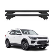 Menabo Dachträger für KGM Korando 2024-2026 Abschließbar Aluminium Schwarz 2 tlg