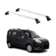 Dachträger Grundtäger für Fiat Doblo 2010-2022 100kg Aluminium Silber 2 tlg ABE
