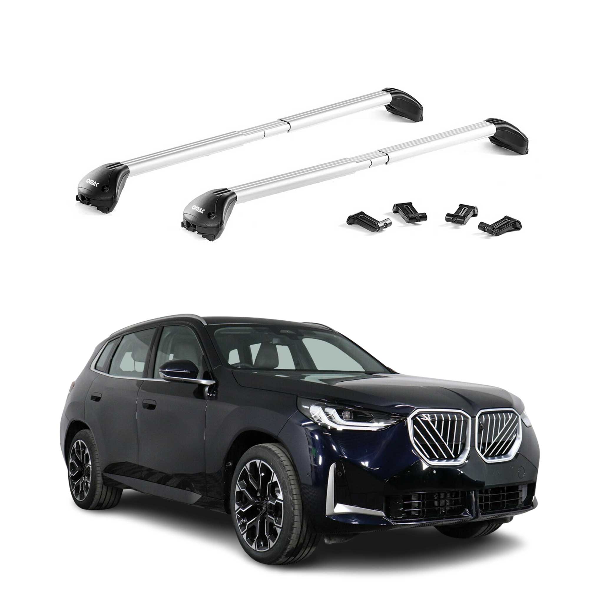 Dachträger Grundtäger für BMW X3 G45 2024-2026 100kg Aluminium Silber 2 tlg ABE