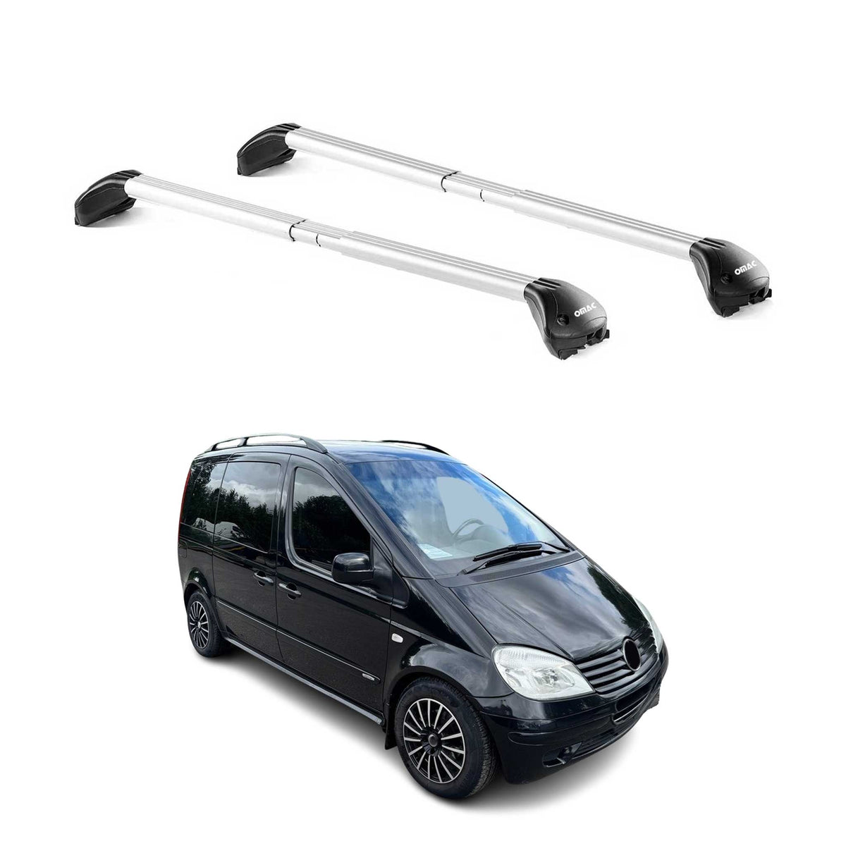Dachträger für Mercedes Vaneo W414 2002-2005 5 tür 100kg Alu Silber 2x ABE