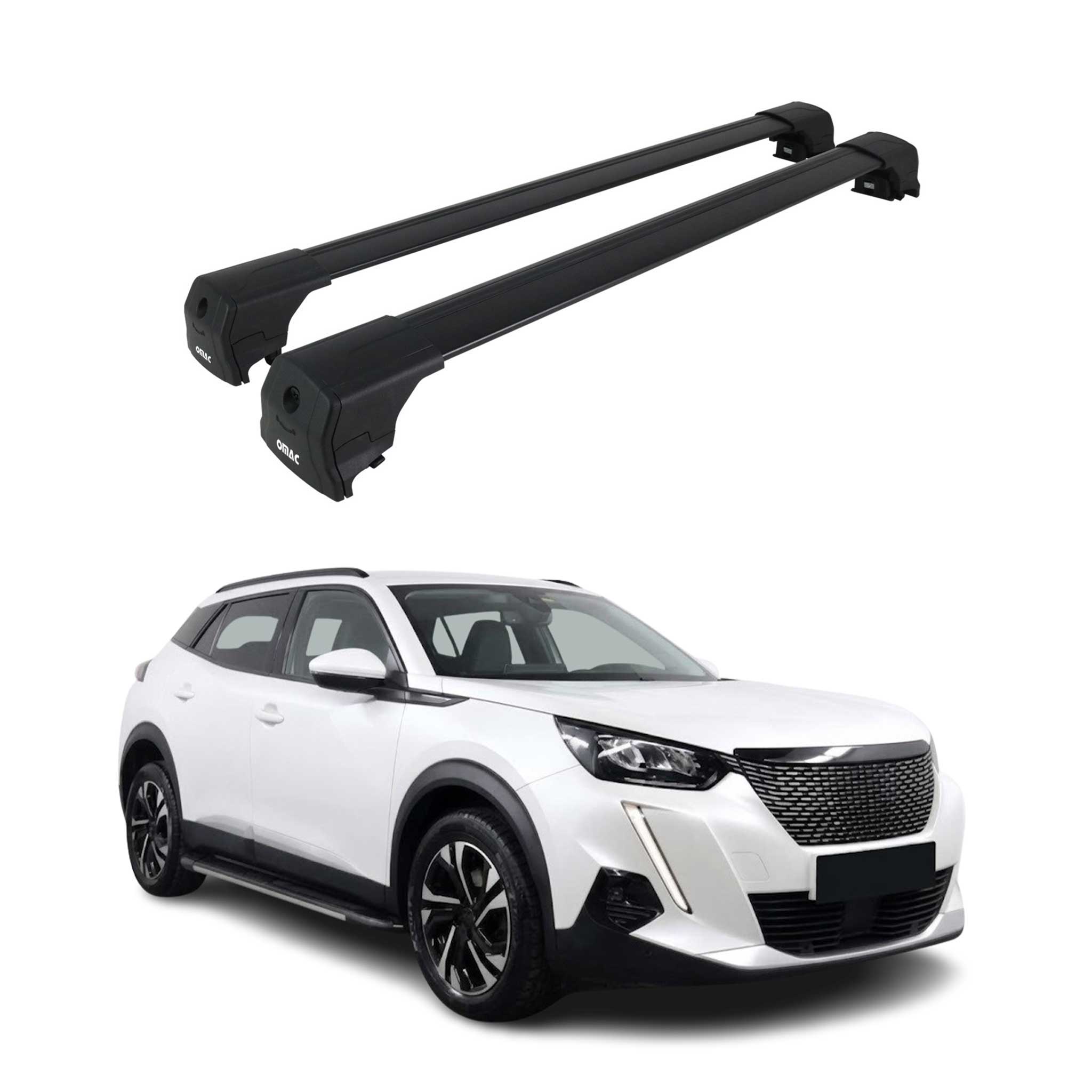 Dachträger Gepäckträger für Peugeot 2008 2019-2026 ABE Aluminium Schwarz