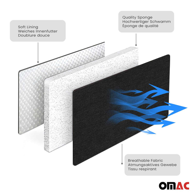Schonbezüge Sitzbezüge für VW T5 T6 Caravelle Multivan 2003-2025 Schwarz 2+1