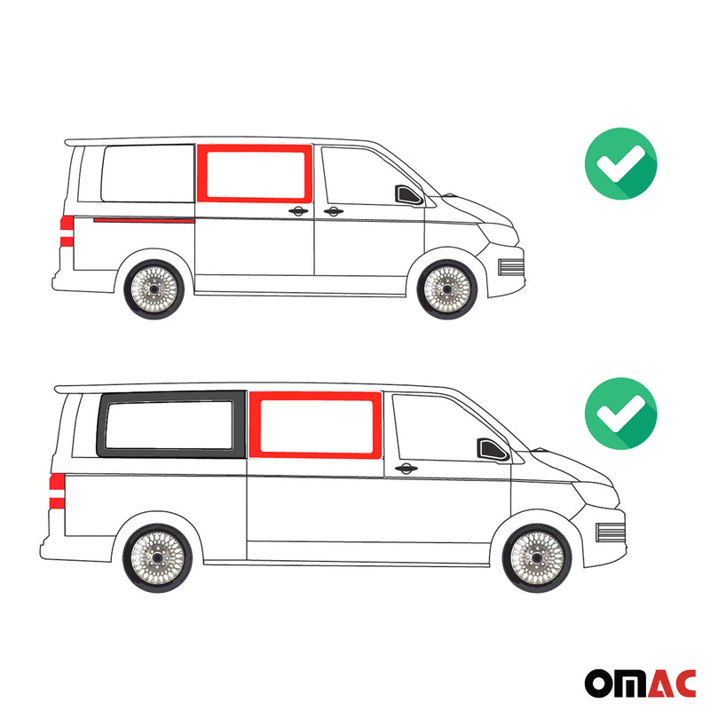 Seitenfenster Auto Seitenscheibe für VW T5 2003-2015 Rechts Schiebetür L1 L2