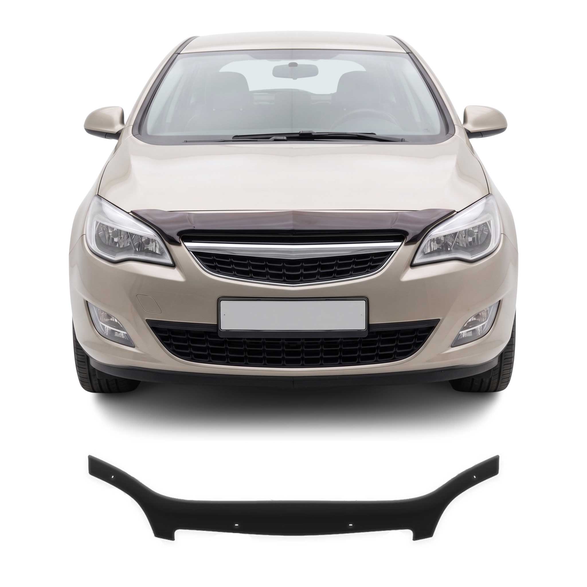 Motorhaube Deflektor Steinschlagschutz für Opel Meriva 2003-2010 Schwarz