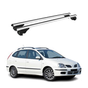 Dachträger für Nissan Almera II Schrägheck 2003-2008 Facelift TÜV Alu Silber 2x