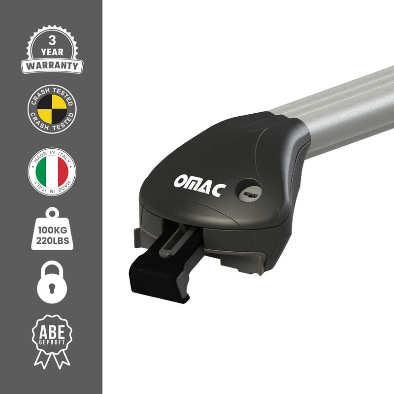 Dachträger Grundtäger für Audi Q3 mk1 2011-2018 100kg Aluminium Silber 2x ABE