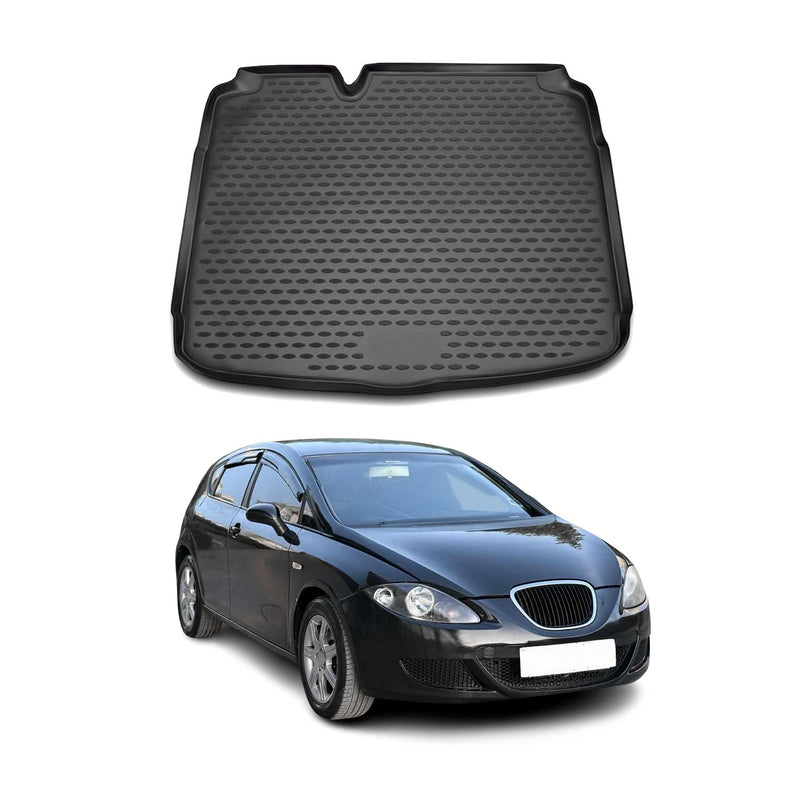 Kofferraummatte Kofferraumwanne für Seat Leon 2007-2020 Schrägheck Gummi TPE