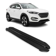 Trittbretter Seitenschweller für Hyundai Tucson 2015-2020 Aluminium Schwarz Grau