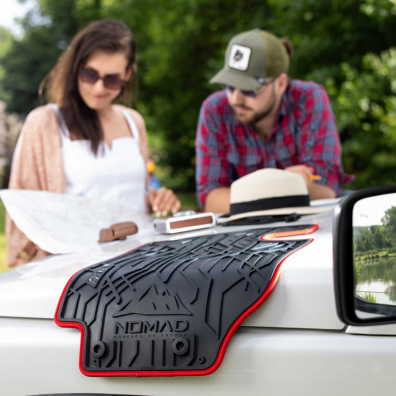 Fußmatten Gummimatten Antirutsch für Toyota Corolla 2019-25 Schwarz Rot 2tlg