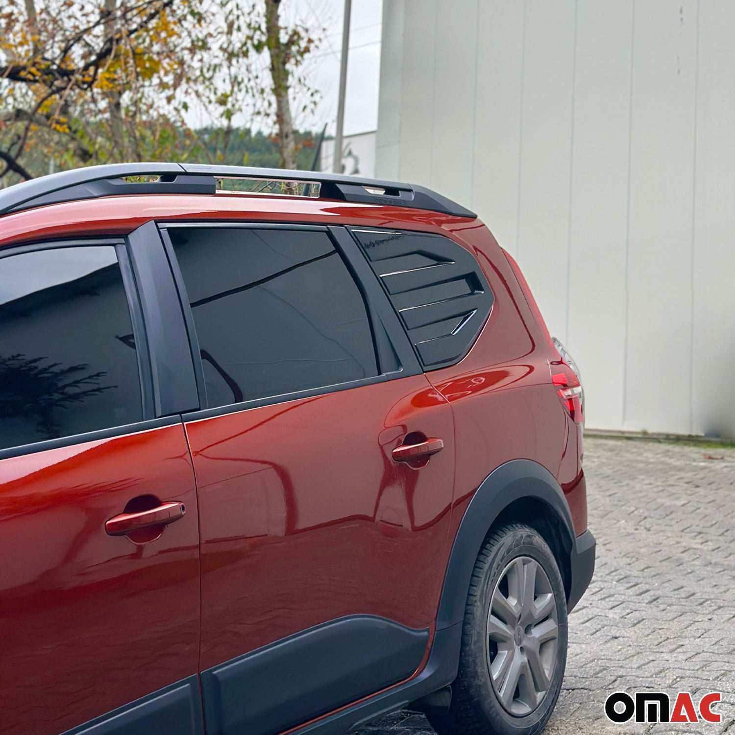 Heckfenster Verkleidung für Dacia Jogger 2022-2026 MPV Schwarz 2 tlg