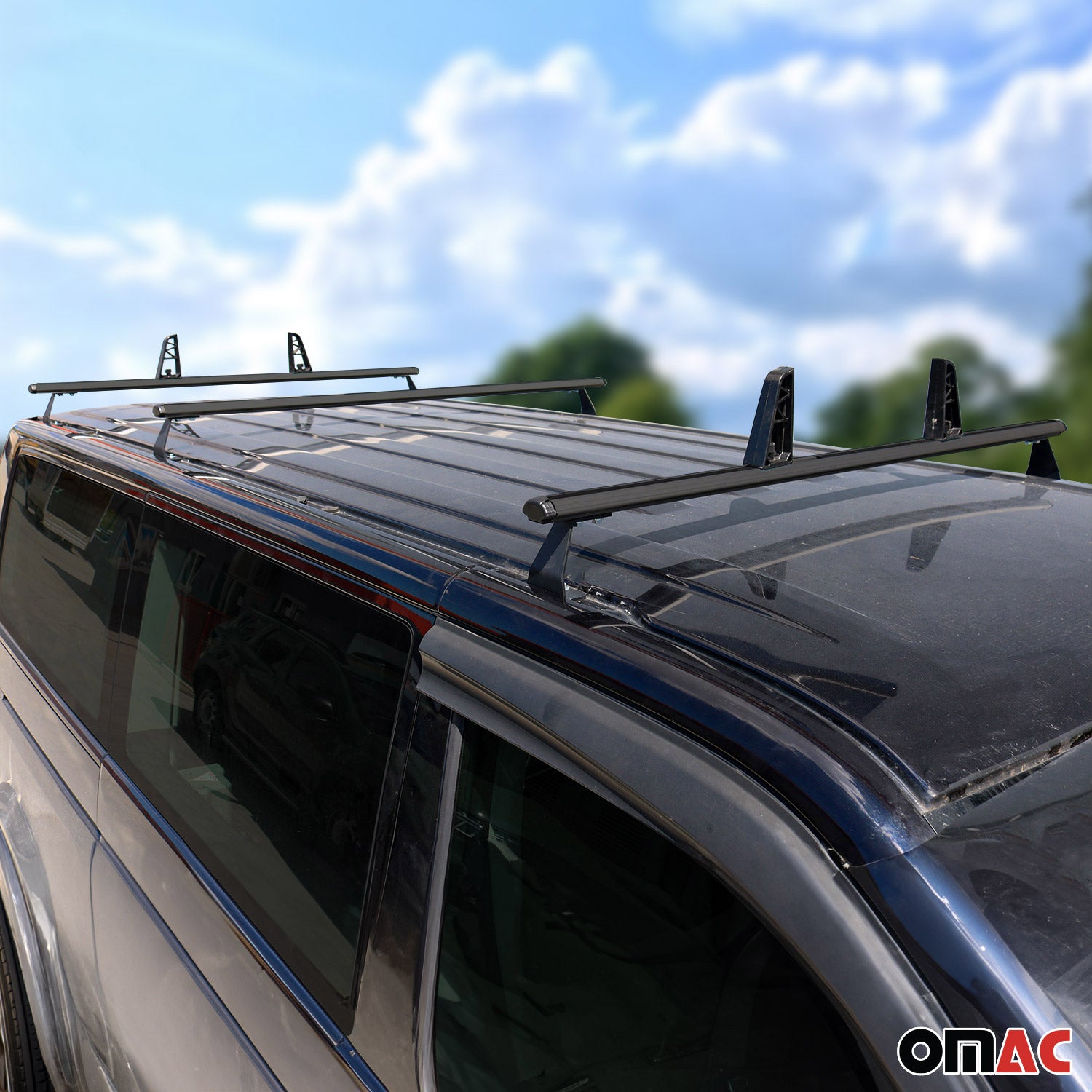 3x Dachträger + Leiterhalter Set für VW T5 T6 Transporter Multivan Caravelle