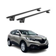 Dachträger Grundtäger für Renault Kadjar 2015-2022 100kg Alu Schwarz 2 tlg ABE