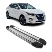 Alu Seitenschweller Trittbretter für Nissan X-Trail III T32 2013-2021 Silber 2x