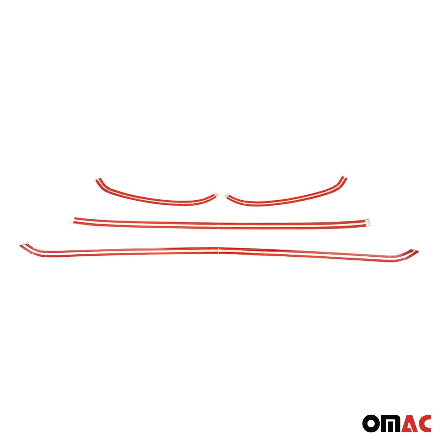 Kühlergrill Leiste Grillleisten für Mercedes Sprinter 907 910 2018-2026 Chrom 4x