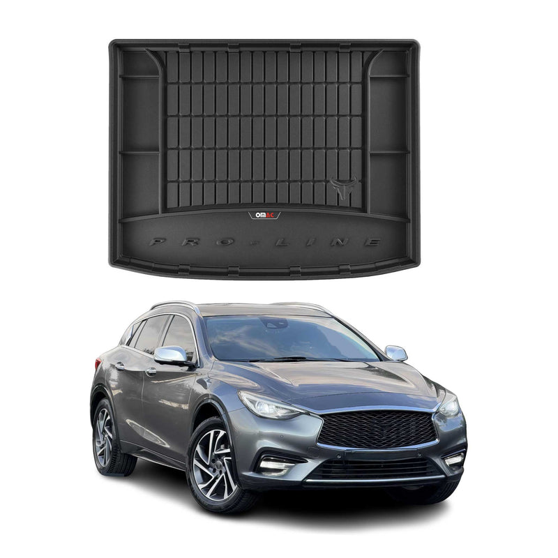 OMAC Gummi Kofferraumwanne für Infiniti Q30 QX30 2016-2019 Laderaumwanne Schwarz