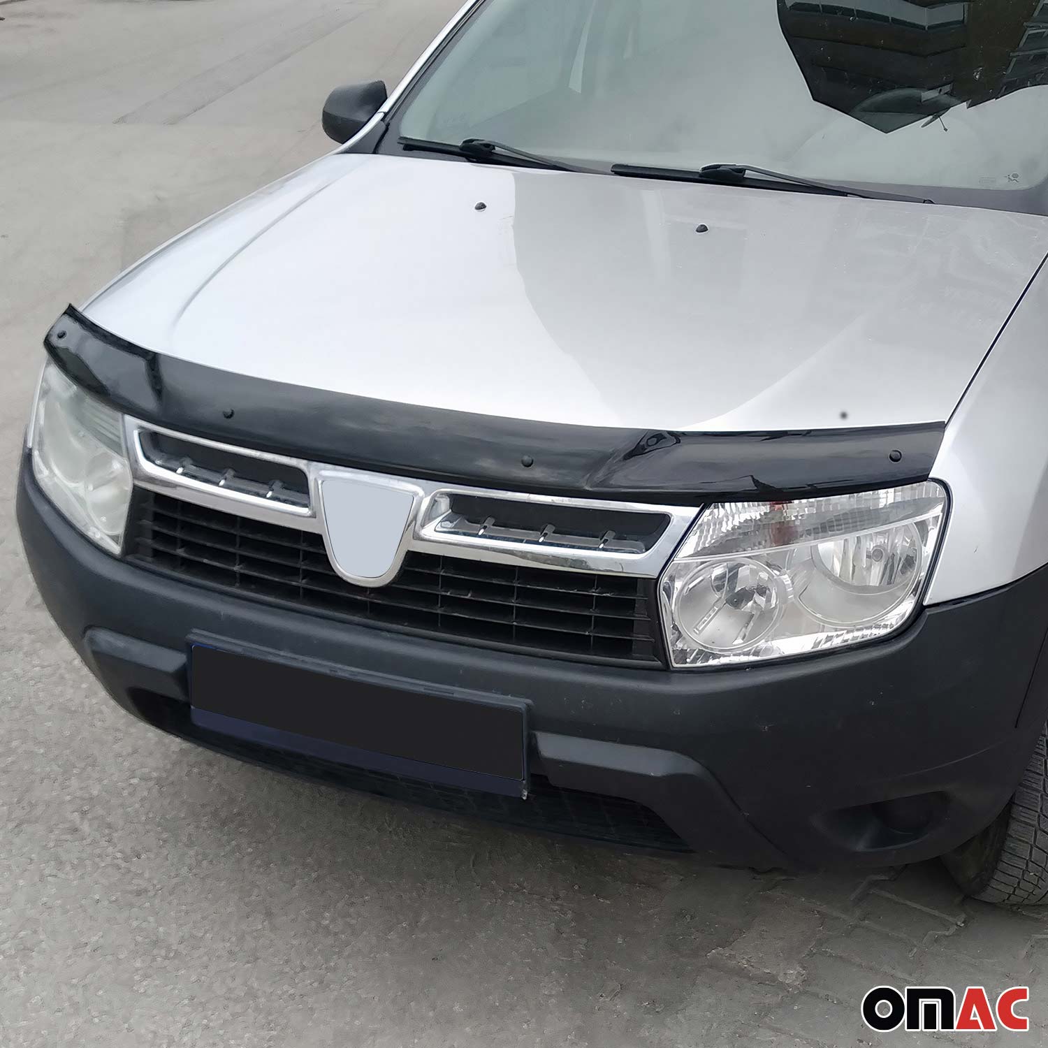 Motorhaube Deflektor Insekten Steinschlagschutz für Dacia Duster 2010-17 Dunkel