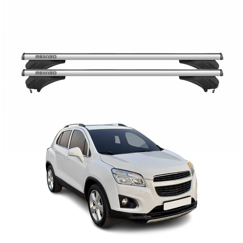 Menabo Dachträger Grundtäger für Chevrolet Trax 2013-2017 Aluminium Silber 2 tlg