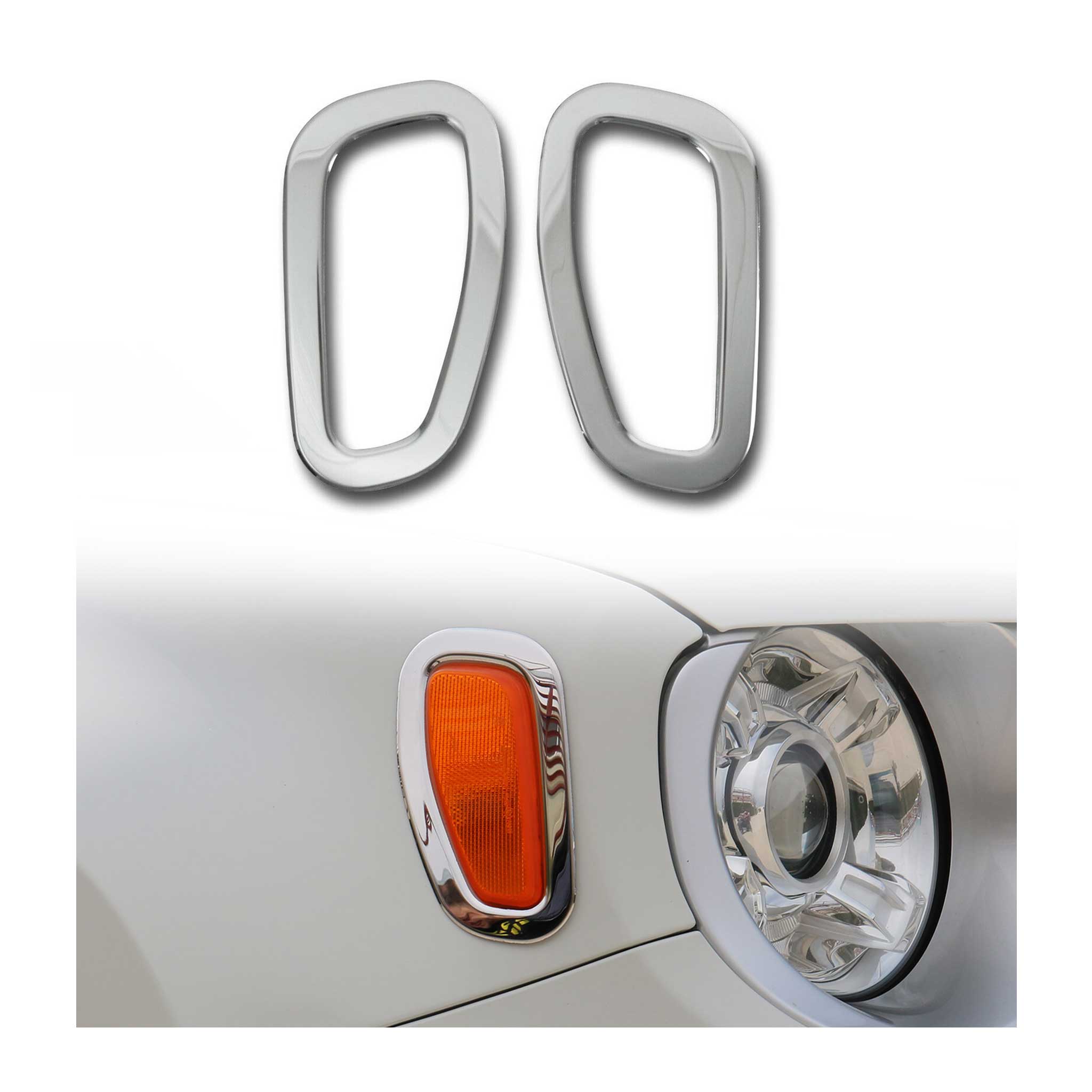 Blinkerrahmen Signalblende Seitenblinker für Jeep Renegade 2014-2024 Edelstahl